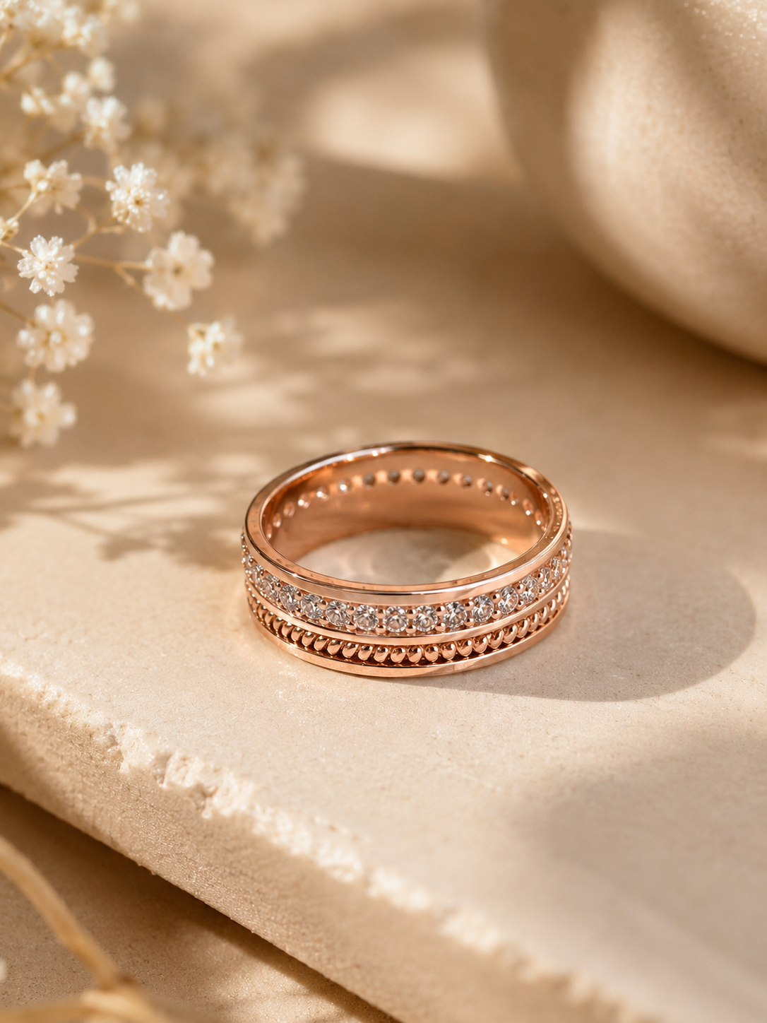 Rose Halo Diamond Ring