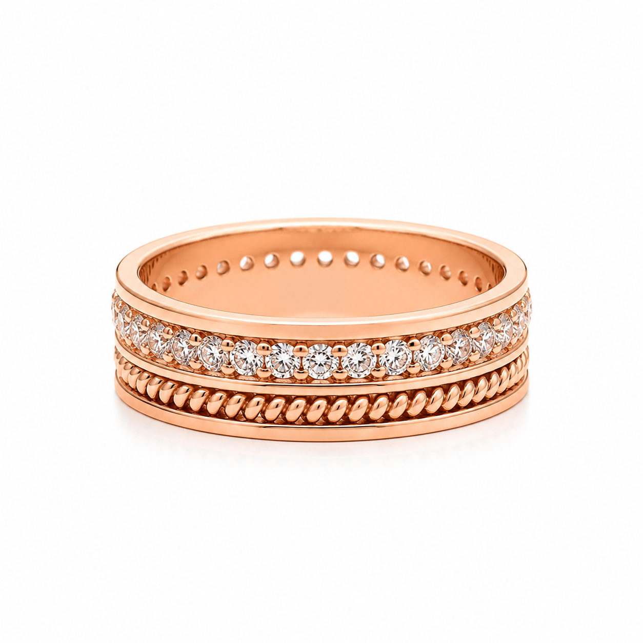 Alternate view 1 of Rose Halo Diamond Ring